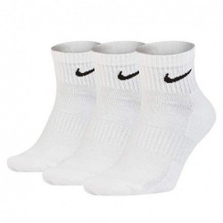 Nike NK EVERYDAY CUSH QTR 3PR Homme, Blanc/Noir, L