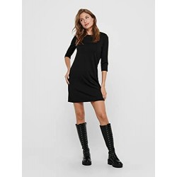 Only NOS Onlbrilliant 3/4 Dress JRS Noos Robe, Noir (Black), 40 (Taille Fabricant: Medium) Femme