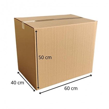Cajas de Cartón para Mudanzas Almacenaje Transporte con Asas Reforzado (60 x 40 x 50 cm, 30 Unidades)